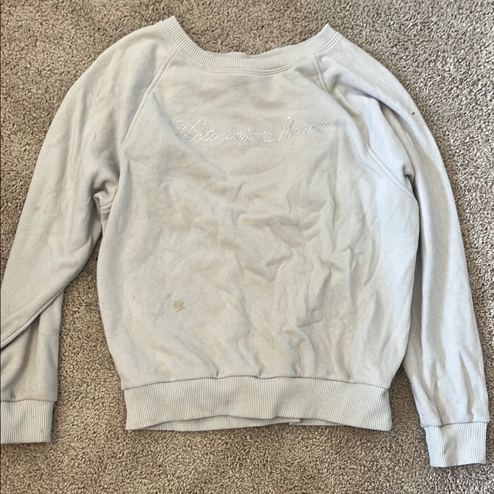 Victoria's Secret Light Gray Crew Neck Sweater